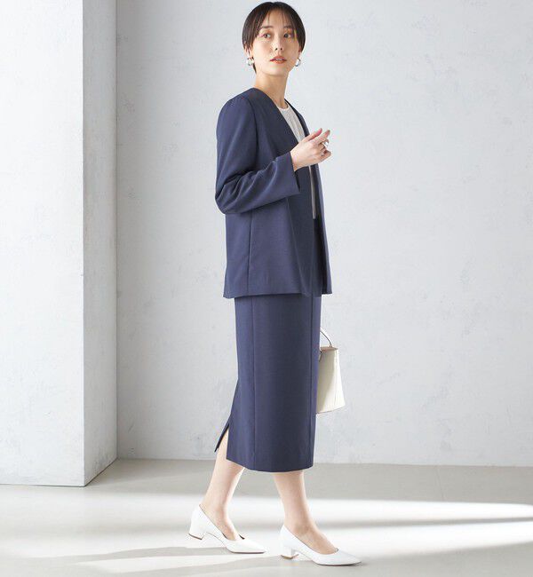 SHIPS for women「〈手洗い可能／撥水加工／接触冷感〉フロント ステッチ タイト スカート（セットアップ対応）」|スカート|