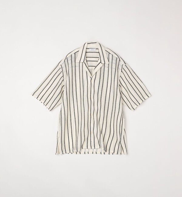 SHIPS any「SHIPS any: マルチパターン オープンカラー メッシュ シアー シャツ◇」|シャツ・ブラウス|