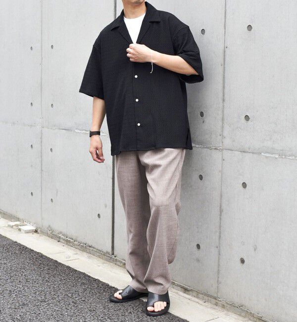 SHIPS any「SHIPS any: マルチパターン オープンカラー メッシュ シアー シャツ◇」|シャツ・ブラウス|