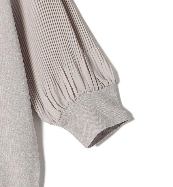 SHIPS Colors 「SHIPS Colors:〈手洗い可能〉プリーツ コンビ 5分袖 ニット◇」|ニット・セーター|