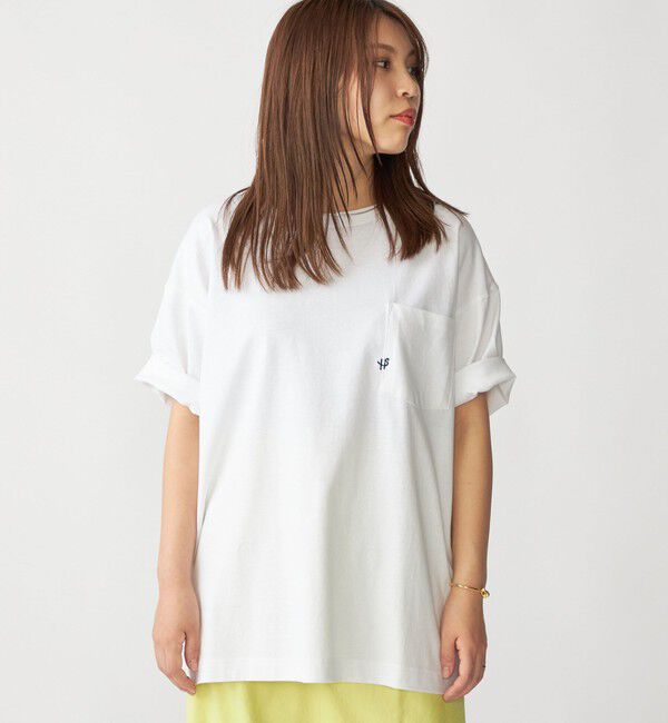 SHIPS「【WEB限定】SHIPS:〈汗染み防止加工〉ワンポイントロゴ ビッグシルエットヘビーウェイトTシャツ」|Tシャツ・カットソー|