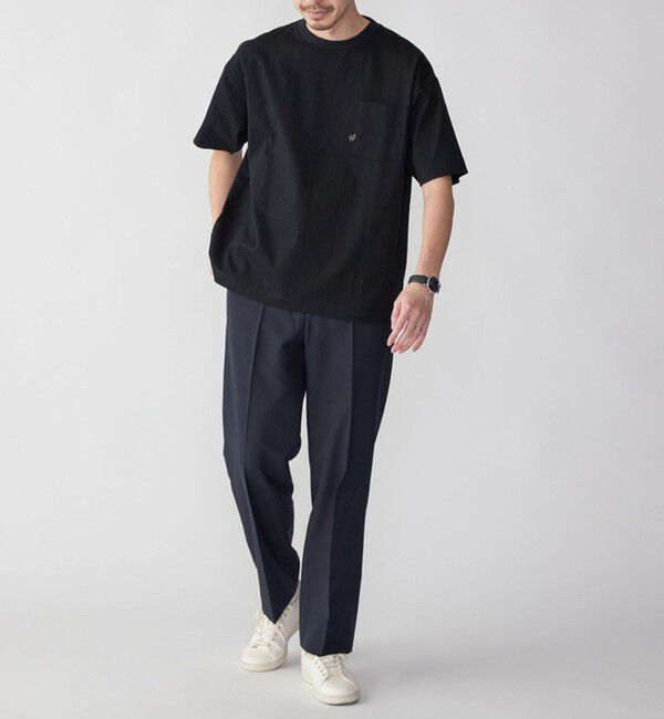 SHIPS「【WEB限定】SHIPS:〈汗染み防止加工〉ワンポイントロゴ ビッグシルエットヘビーウェイトTシャツ」|Tシャツ・カットソー|