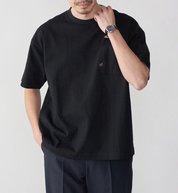 SHIPS「【WEB限定】SHIPS:〈汗染み防止加工〉ワンポイントロゴ ビッグシルエットヘビーウェイトTシャツ」|Tシャツ・カットソー|