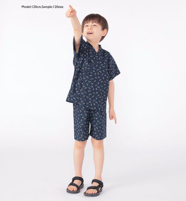 SHIPS KIDS「【WEB限定】SHIPS KIDS:100～130cm / 花柄/トンボ柄 甚平」|その他|