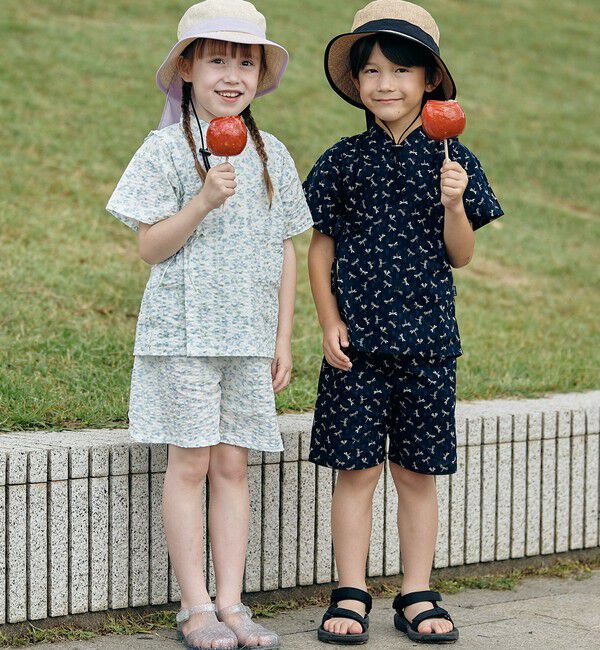 SHIPS KIDS「【WEB限定】SHIPS KIDS:100～130cm / 花柄/トンボ柄 甚平」|その他|