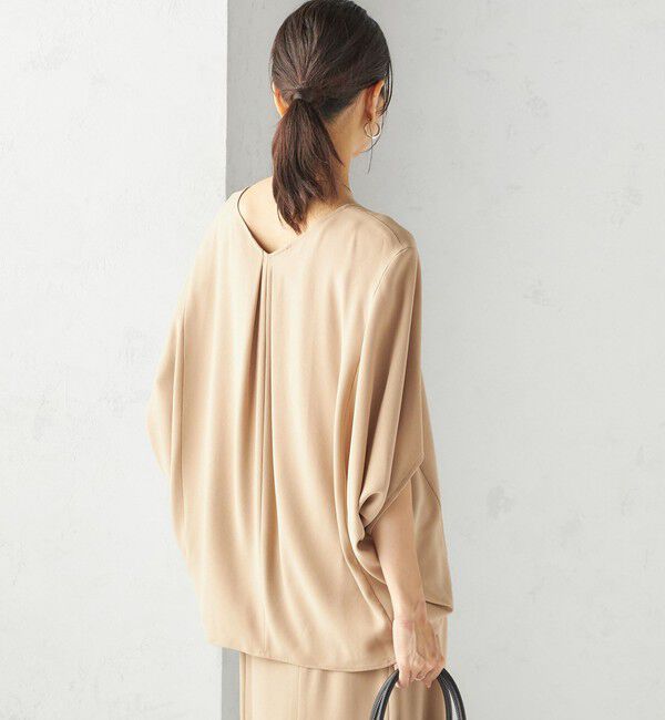 SHIPS for women「〈接触冷感 / 手洗い可能〉アセテート混 バック サテン ドルマン ブラウス」|シャツ・ブラウス|