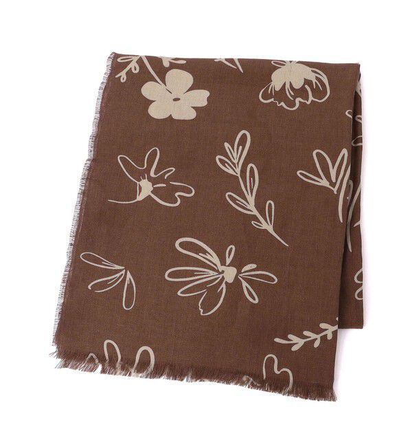 SHIPS for women「THROW:〈手洗い可能〉Flower Line OX」|ストール|