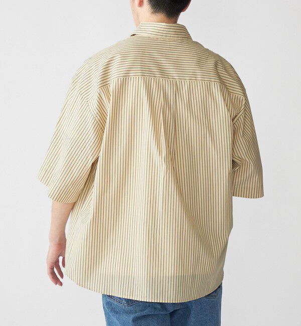 SHIPS「SHIPS: ストライプ ブロード レギュラーカラー ショートスリーブ オーバー シャツ」|シャツ・ブラウス|