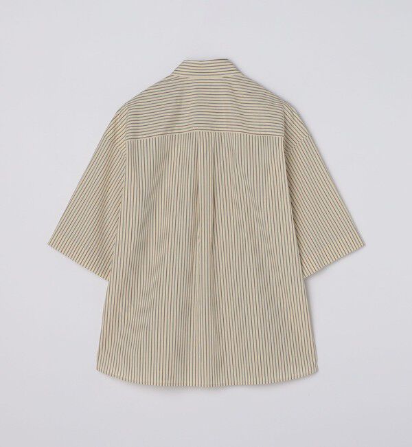 SHIPS「SHIPS: ストライプ ブロード レギュラーカラー ショートスリーブ オーバー シャツ」|シャツ・ブラウス|