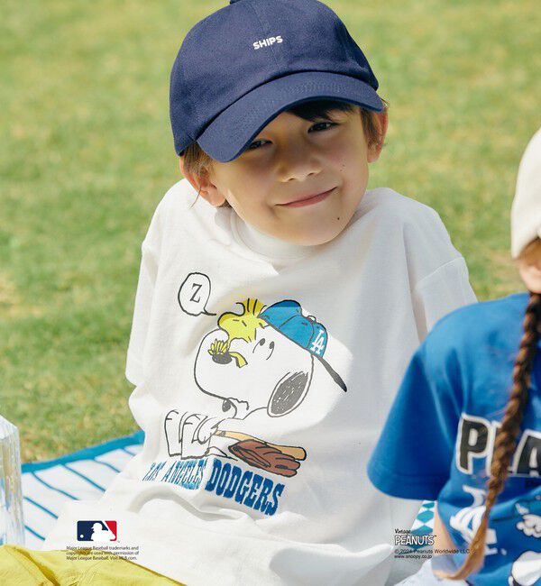 SHIPS KIDS「SHIPS KIDS:100～125cm / スヌーピー&times;MLB TEE」|Tシャツ・カットソー|ホワイト