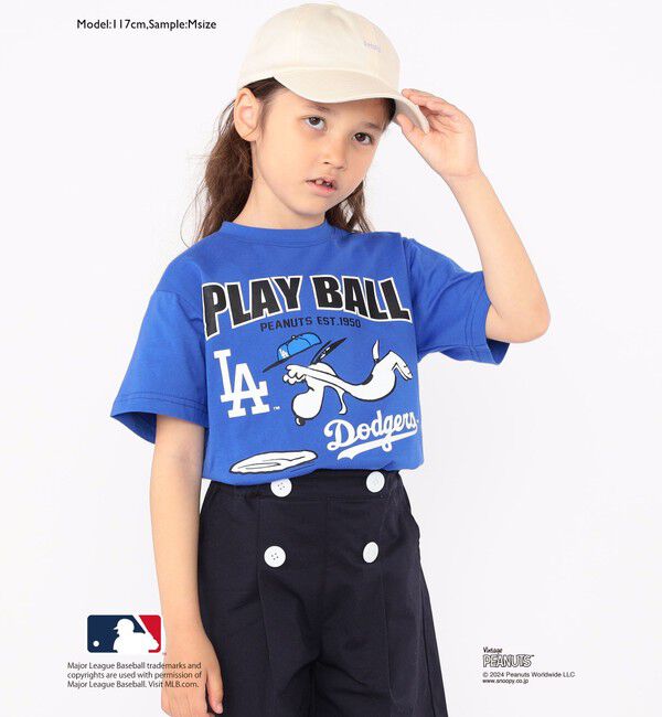 SHIPS KIDS「SHIPS KIDS:100～125cm / スヌーピー&times;MLB TEE」|Tシャツ・カットソー|
