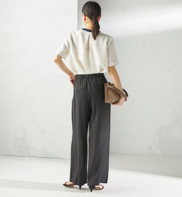 SHIPS for women「〈手洗い可能〉麻混 タック ワイド パンツ」|その他|