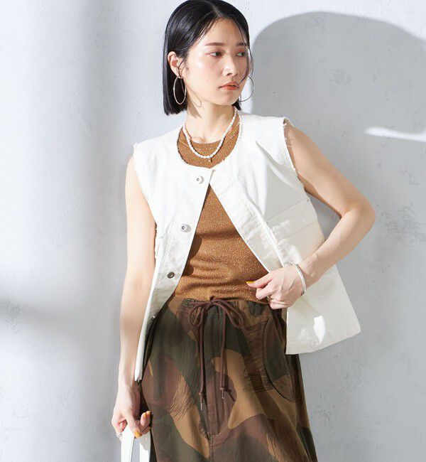 SHIPS for women「〈手洗い可能〉ミリタリー ショート ジレ」|ベスト・ジレ|