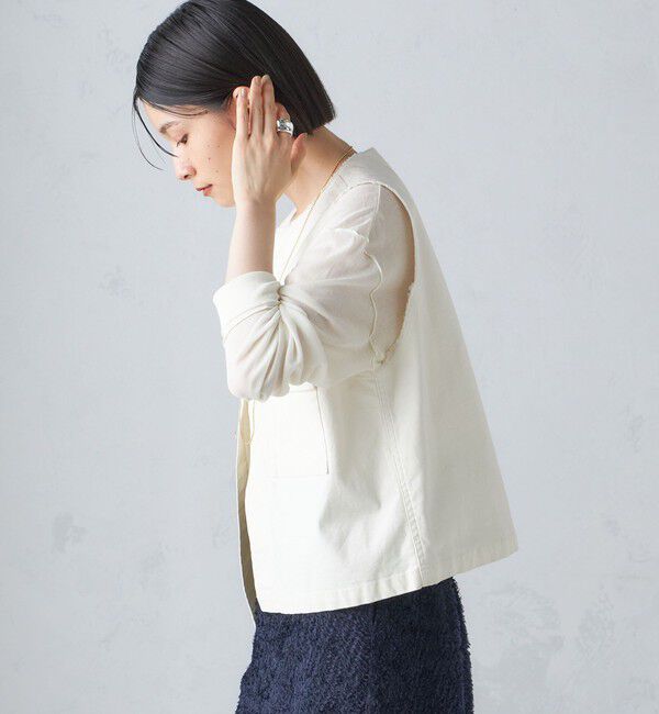 SHIPS for women「〈手洗い可能〉ミリタリー ショート ジレ」|ベスト・ジレ|