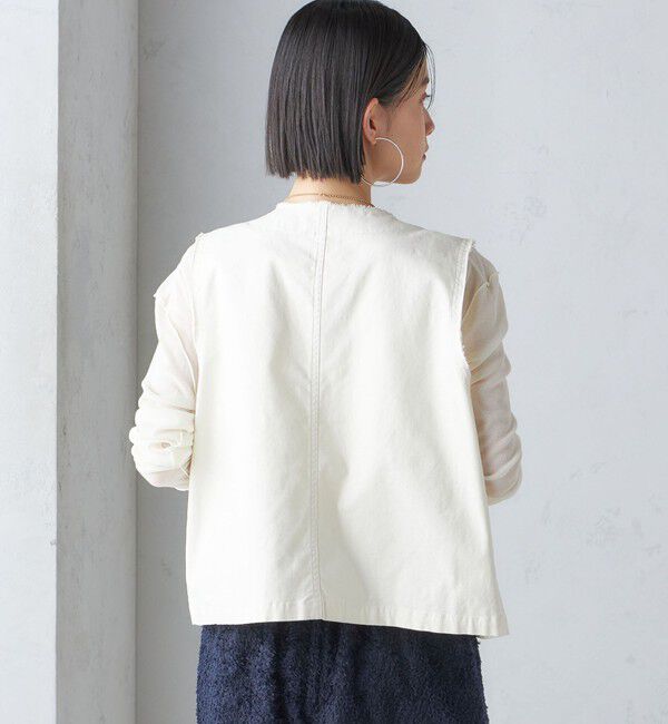 SHIPS for women「〈手洗い可能〉ミリタリー ショート ジレ」|ベスト・ジレ|