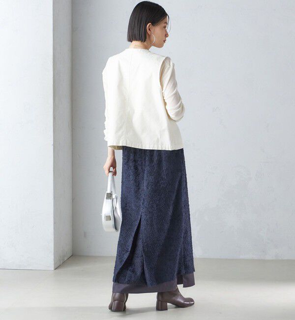 SHIPS for women「〈手洗い可能〉ミリタリー ショート ジレ」|ベスト・ジレ|