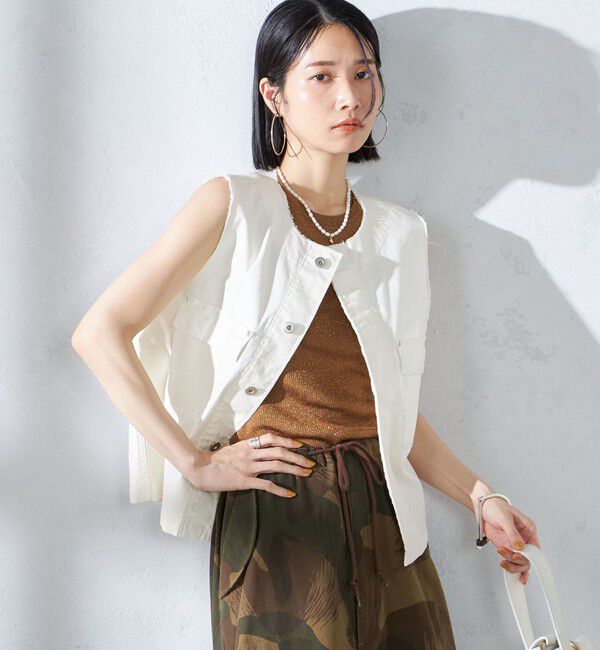 SHIPS for women「〈手洗い可能〉ミリタリー ショート ジレ」|ベスト・ジレ|