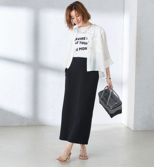 SHIPS for women「〈手洗い可能〉ダブルフェイス ベイカー ジャージ スカート」|スカート|