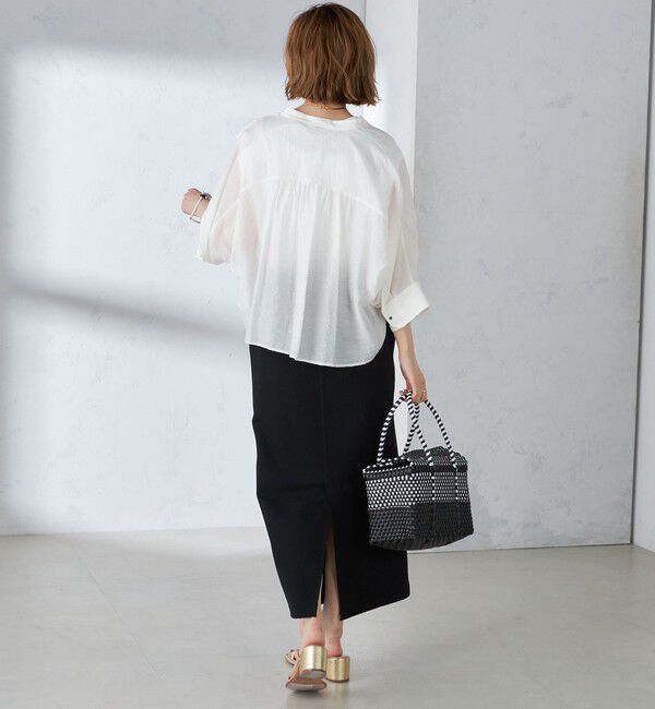 SHIPS for women「〈手洗い可能〉ダブルフェイス ベイカー ジャージ スカート」|スカート|