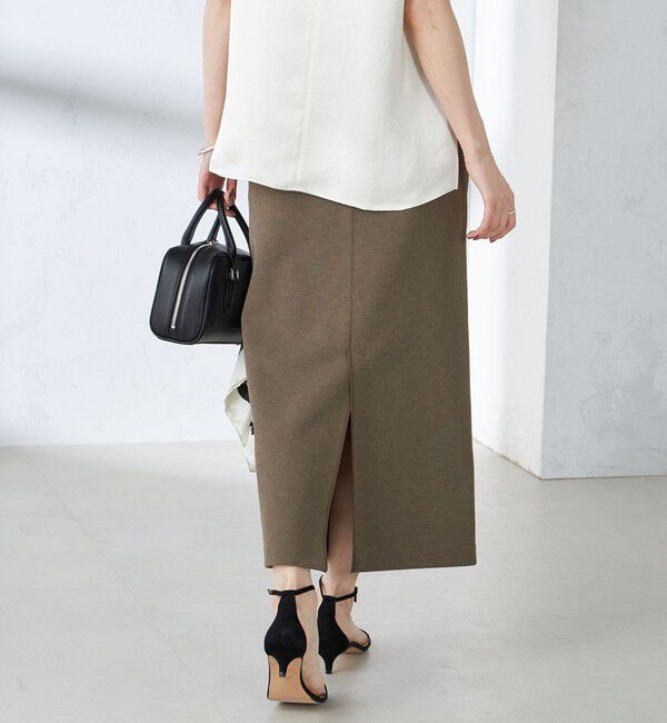 SHIPS for women「〈手洗い可能〉ダブルフェイス ベイカー ジャージ スカート」|スカート|