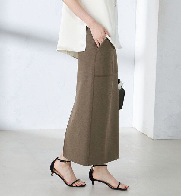 SHIPS for women「〈手洗い可能〉ダブルフェイス ベイカー ジャージ スカート」|スカート|