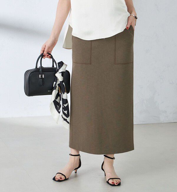 SHIPS for women「〈手洗い可能〉ダブルフェイス ベイカー ジャージ スカート」|スカート|