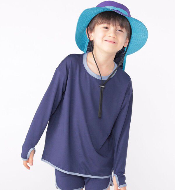 SHIPS KIDS「SHIPS KIDS:〈UVカット/撥水/吸水速乾〉サファリ ハット」|ハット|