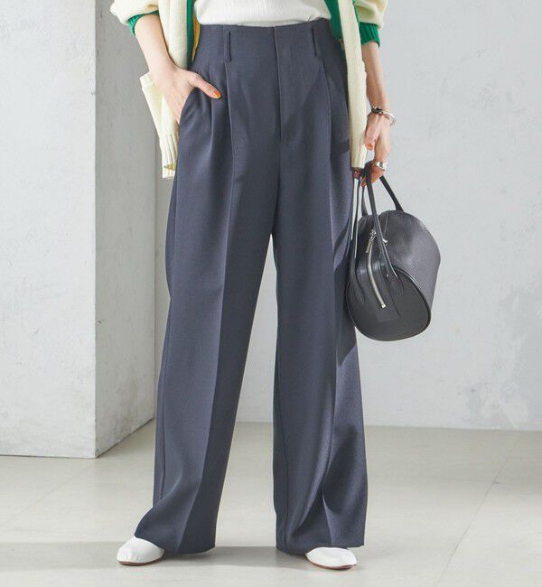 SHIPS for women「〈手洗い可能〉シャーク ツイード タック パンツ」|その他|