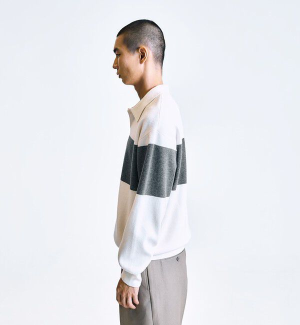 SHIPS「City Ambient Products:〈手洗い可能〉リラックス 1ボタン ニットポロシャツ」|ニット・セーター|