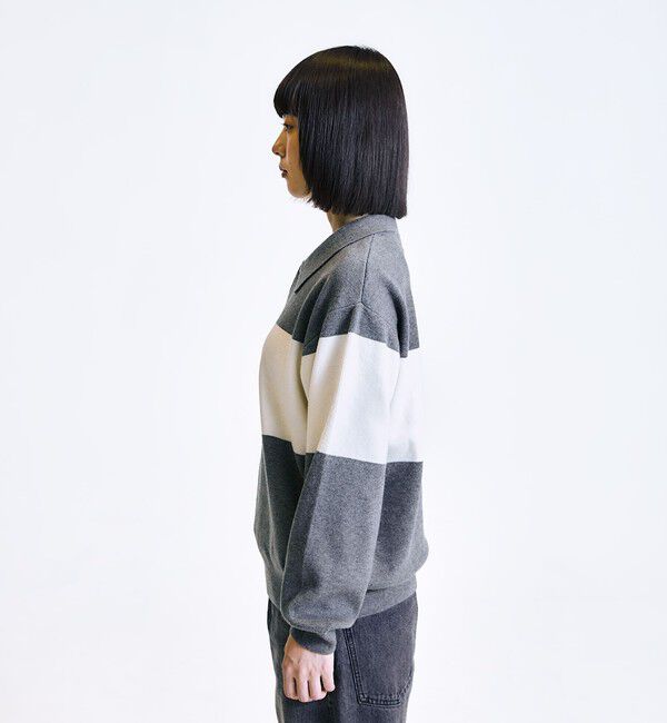 SHIPS「City Ambient Products:〈手洗い可能〉リラックス 1ボタン ニットポロシャツ」|ニット・セーター|