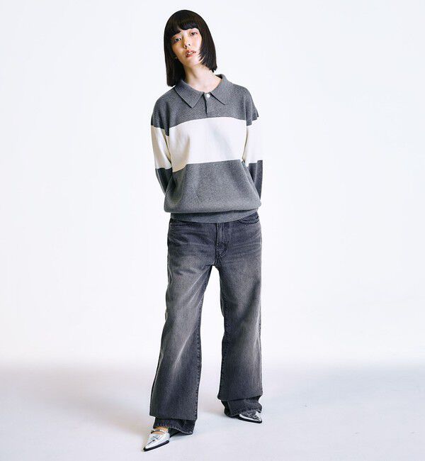 SHIPS「City Ambient Products:〈手洗い可能〉リラックス 1ボタン ニットポロシャツ」|ニット・セーター|