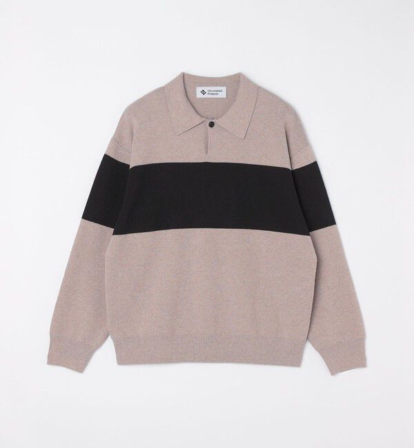 SHIPS「City Ambient Products:〈手洗い可能〉リラックス 1ボタン ニットポロシャツ」|ニット・セーター|ベージュ