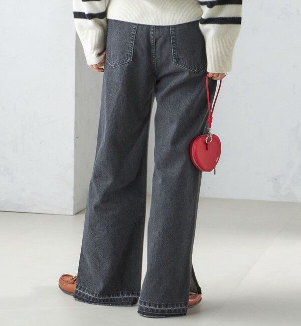 SHIPS for women「〈洗濯機可能〉サイド スリット ストレート デニム」|デニム|