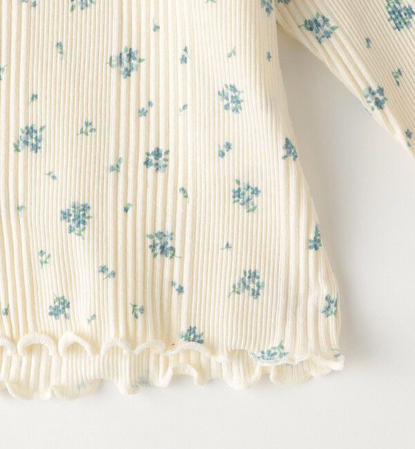 SHIPS KIDS「SHIPS KIDS:80～90cm / フラワー テキスタイル 長袖 TEE」|Tシャツ・カットソー|