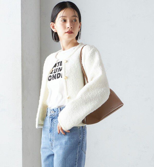 SHIPS for women「〈手洗い可能〉メタル釦 パイル ジャケット」|その他|オフホワイト