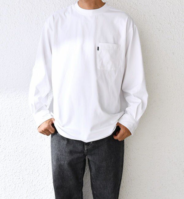 SHIPS any「SHIPS any: SORONA(R) ストレッチ ジャージー ポケット Tシャツ (ロンT)◇」|Tシャツ・カットソー|