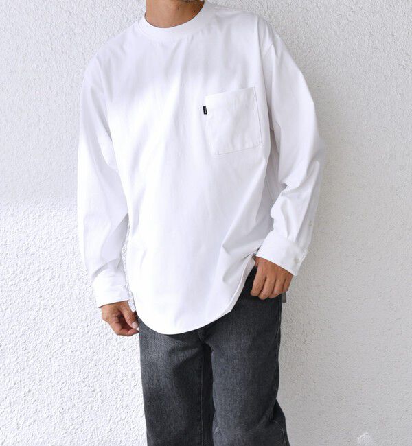 SHIPS any「SHIPS any: SORONA(R) ストレッチ ジャージー ポケット Tシャツ (ロンT)◇」|Tシャツ・カットソー|