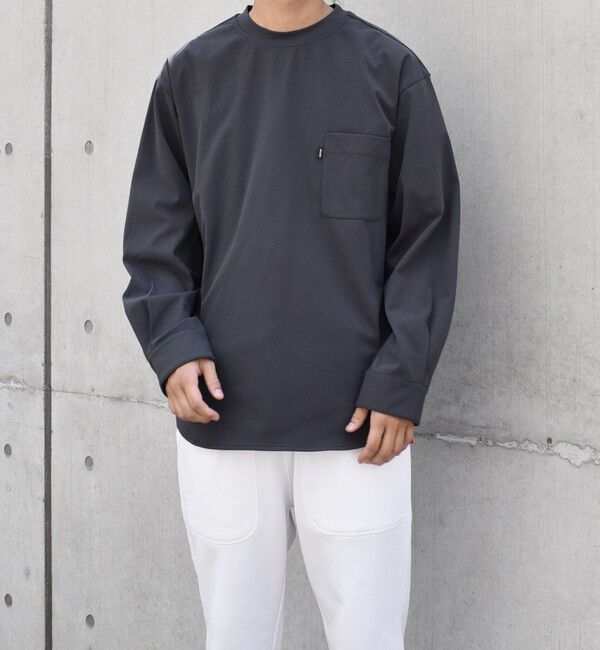 SHIPS any「SHIPS any: SORONA(R) ストレッチ ジャージー ポケット Tシャツ (ロンT)◇」|Tシャツ・カットソー|