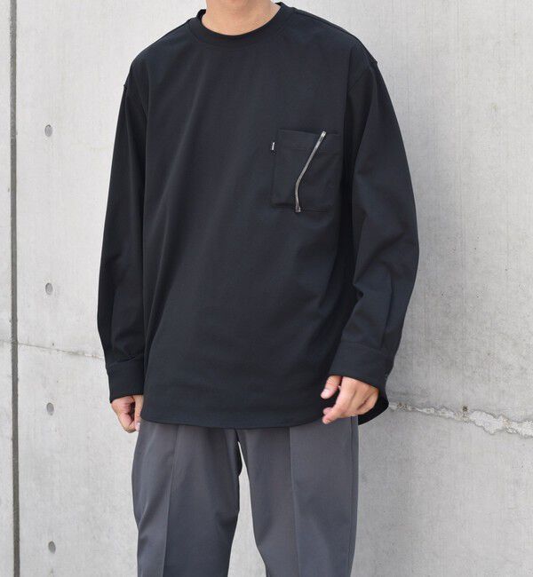 SHIPS any「SHIPS any: SORONA(R) ストレッチ ジャージー ポケット Tシャツ (ロンT)◇」|Tシャツ・カットソー|