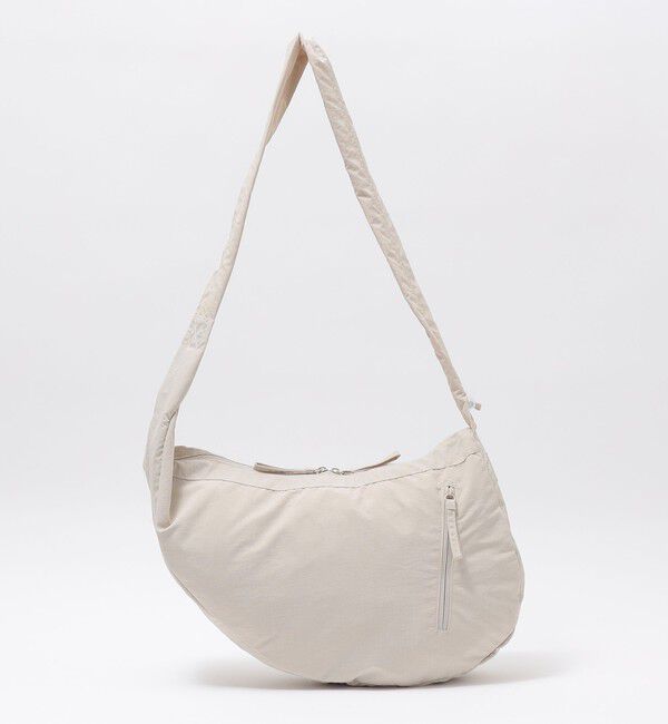 SHIPS「City Ambient Products: クランプル ムーン ギャザーショルダー バッグ」|ショルダー・メッセンジャー|ライトグレー