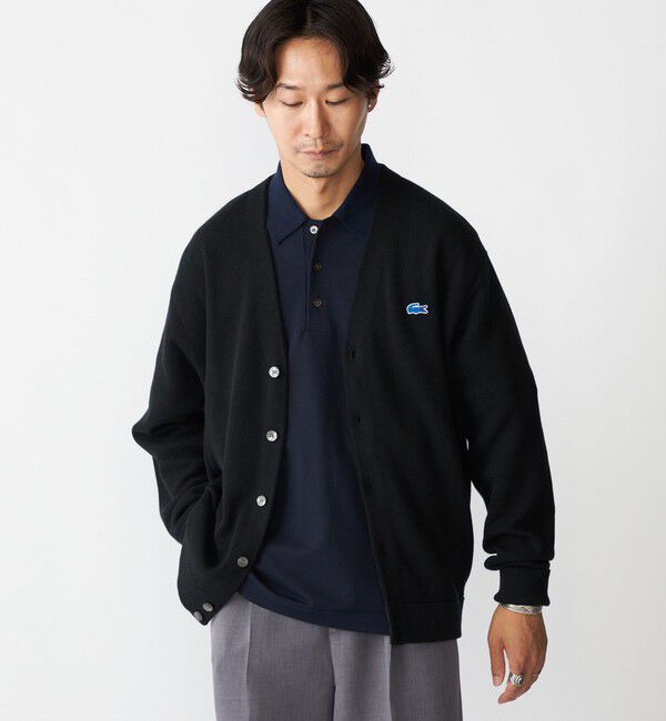 SHIPS「【SHIPS別注】LACOSTE: コットン/ポリエステル Vネック カーディガン 24FW」|カーディガン|