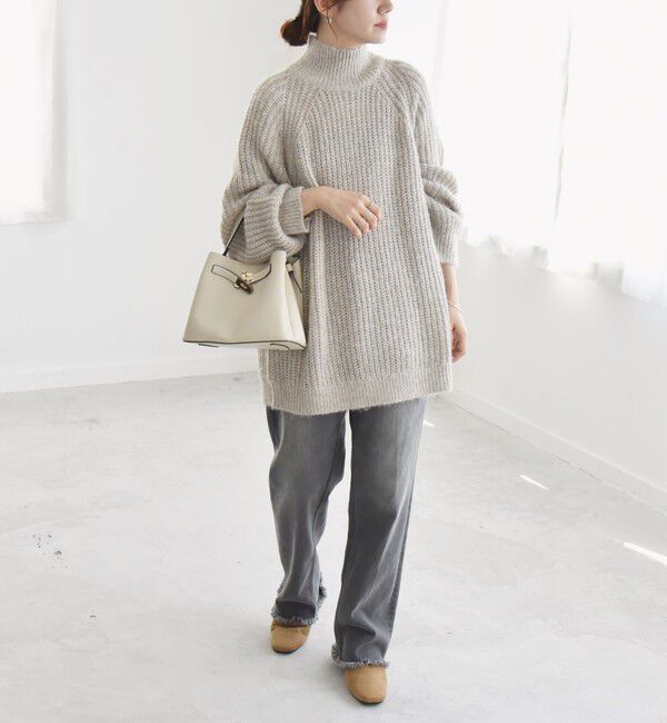 quaranciel「quaranciel:〈手洗い可能〉ラメ リリヤーン タートルネック ニット」|ニット・セーター|