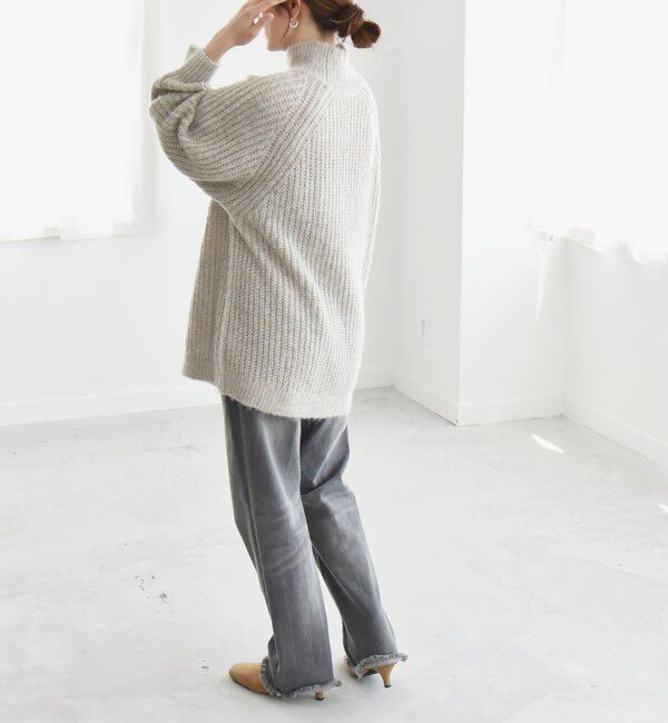 quaranciel「quaranciel:〈手洗い可能〉ラメ リリヤーン タートルネック ニット」|ニット・セーター|