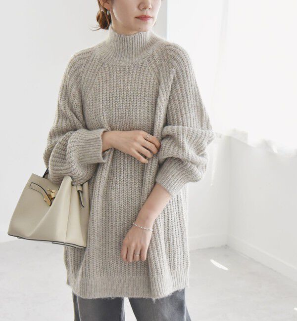 quaranciel「quaranciel:〈手洗い可能〉ラメ リリヤーン タートルネック ニット」|ニット・セーター|