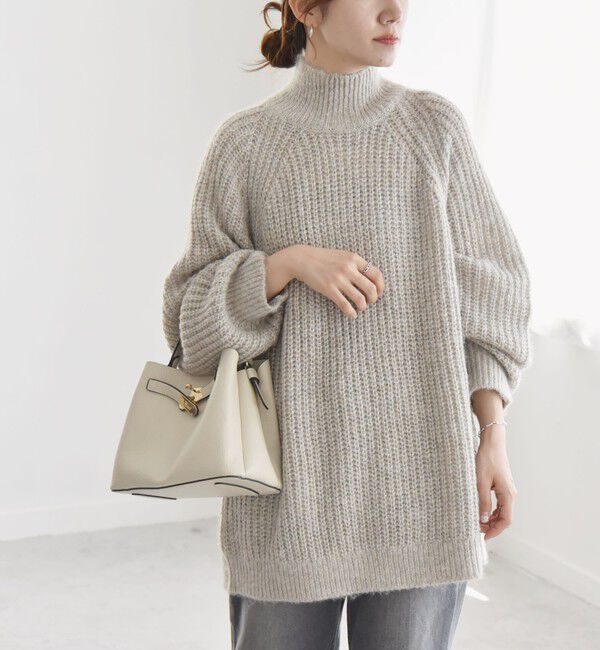 quaranciel「quaranciel:〈手洗い可能〉ラメ リリヤーン タートルネック ニット」|ニット・セーター|