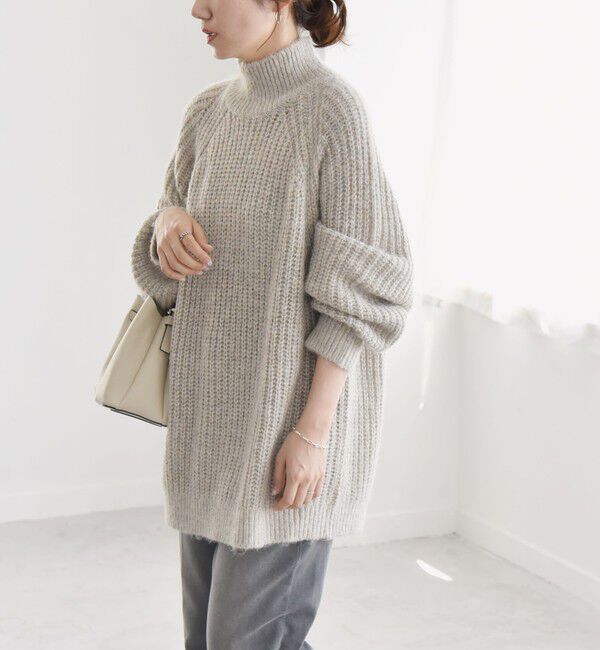 quaranciel「quaranciel:〈手洗い可能〉ラメ リリヤーン タートルネック ニット」|ニット・セーター|