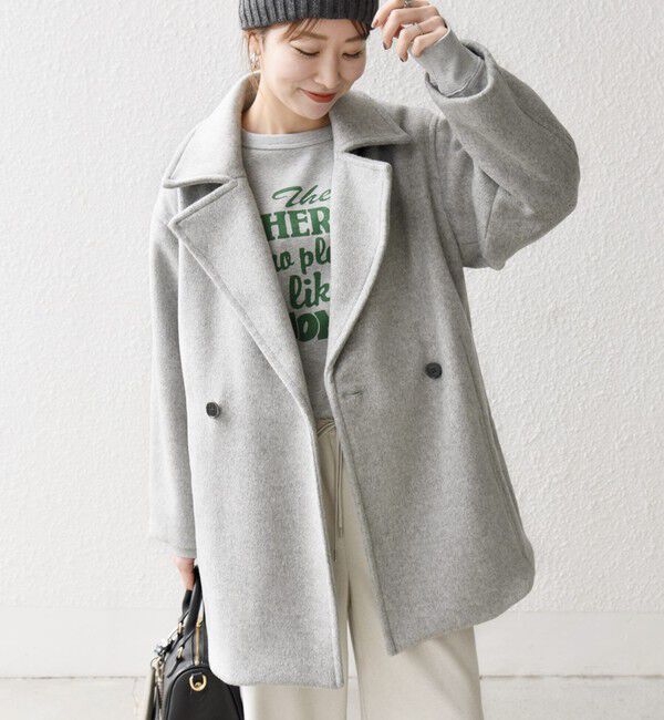 SHIPS any「SHIPS any: ウール コクーン テーラード ショート コート 25AW」|その他|