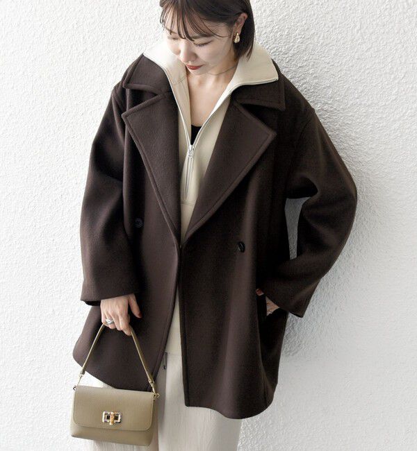 SHIPS any「SHIPS any: ウール コクーン テーラード ショート コート 25AW」|その他|