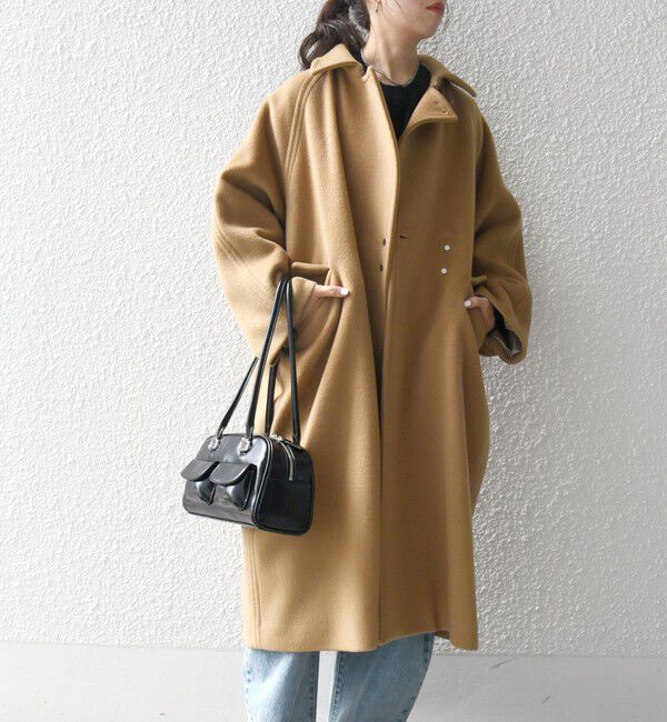 SHIPS any「SHIPS any: バルマカーン コクーン コート 25AW」|ステンカラーコート|