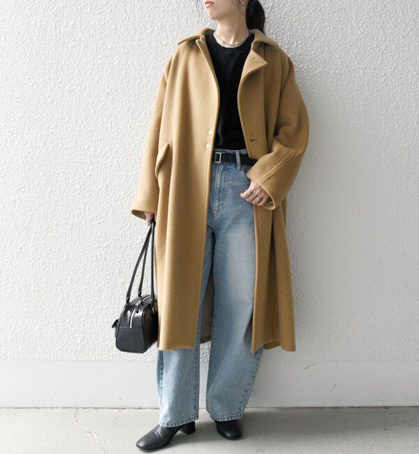 SHIPS any「SHIPS any: バルマカーン コクーン コート 25AW」|ステンカラーコート|